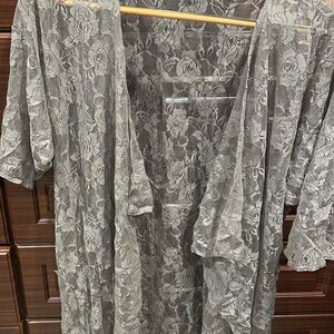 LuLaRoe Lace Floral Kimono Cardigan